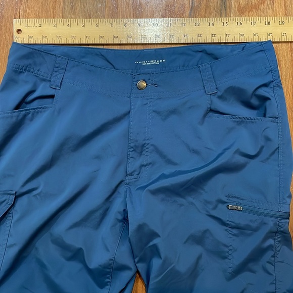 Columbia Omni-Shade Blue Men’s Cargo Convertible Pants Lightweight 38 x 34 - Picture 4 of 13